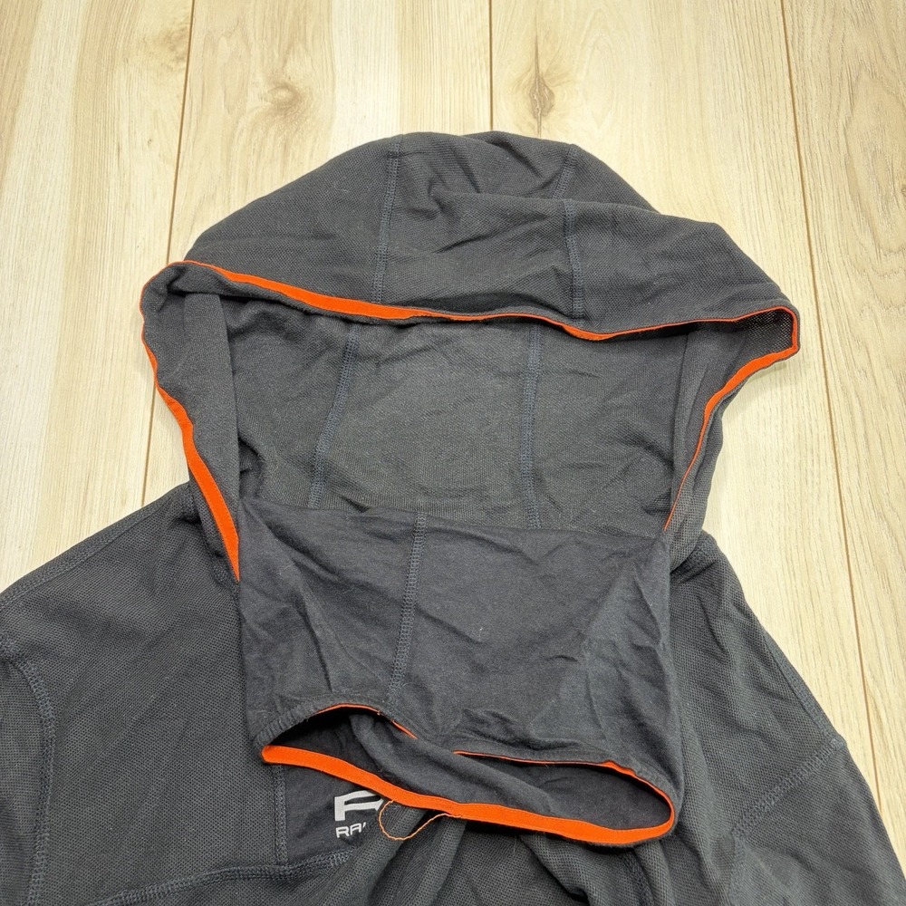 RLX Ralph Lauren Men's Pullover Mock Neck Hoodie Black Orange Trim Size Large - Picture 11 of 16